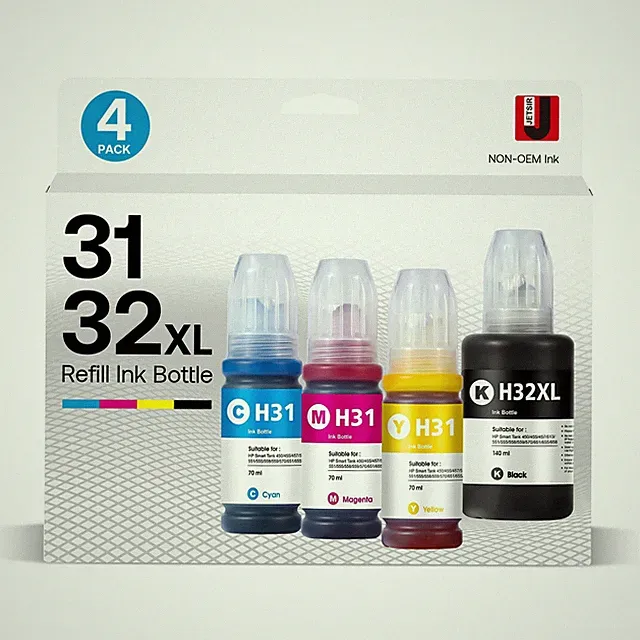 31 32XL Ink Bottle Refill Kit for HP Tank 5101 7301 7602 7001 6001 Plus 551 6...