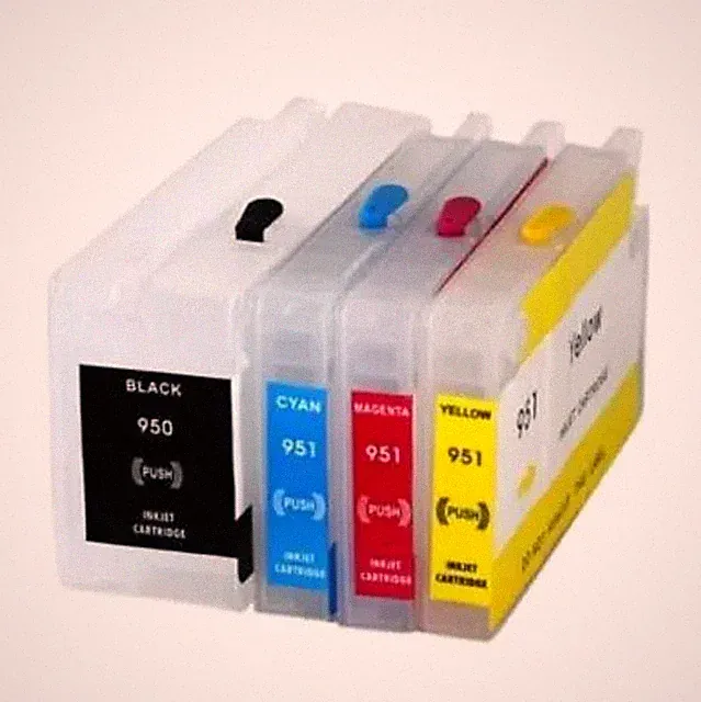4 Pack Refillable ink cartridge for HP 950 951 Pro 8100 Pro 8610 With New Chip