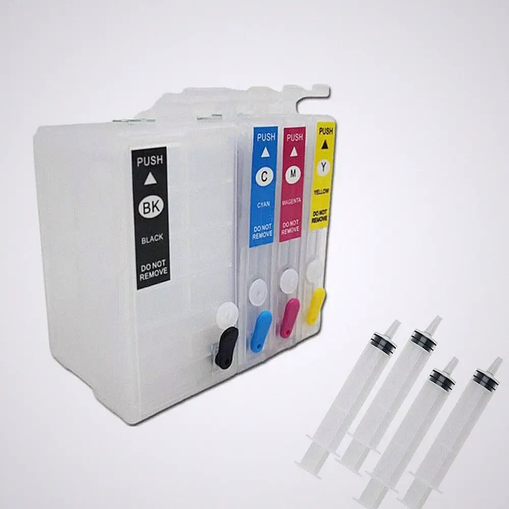 4Color Refillable ink cartridges For Epson WorkForce 7210 7710 7720 7610 Printer