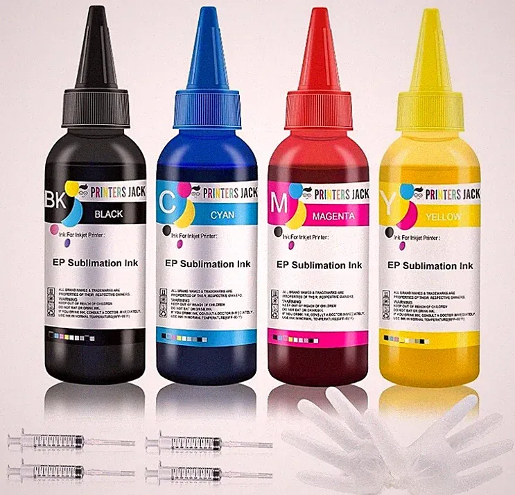 4pk Sublimation Ink With Heat Tape Refill Fit For ET-2720 ST-2000 Printer (BCMY)