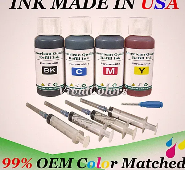 4x30ml Refill ink Canon PG-275 CL-276 Ink Cartridges Black Color TS3520 TS3522