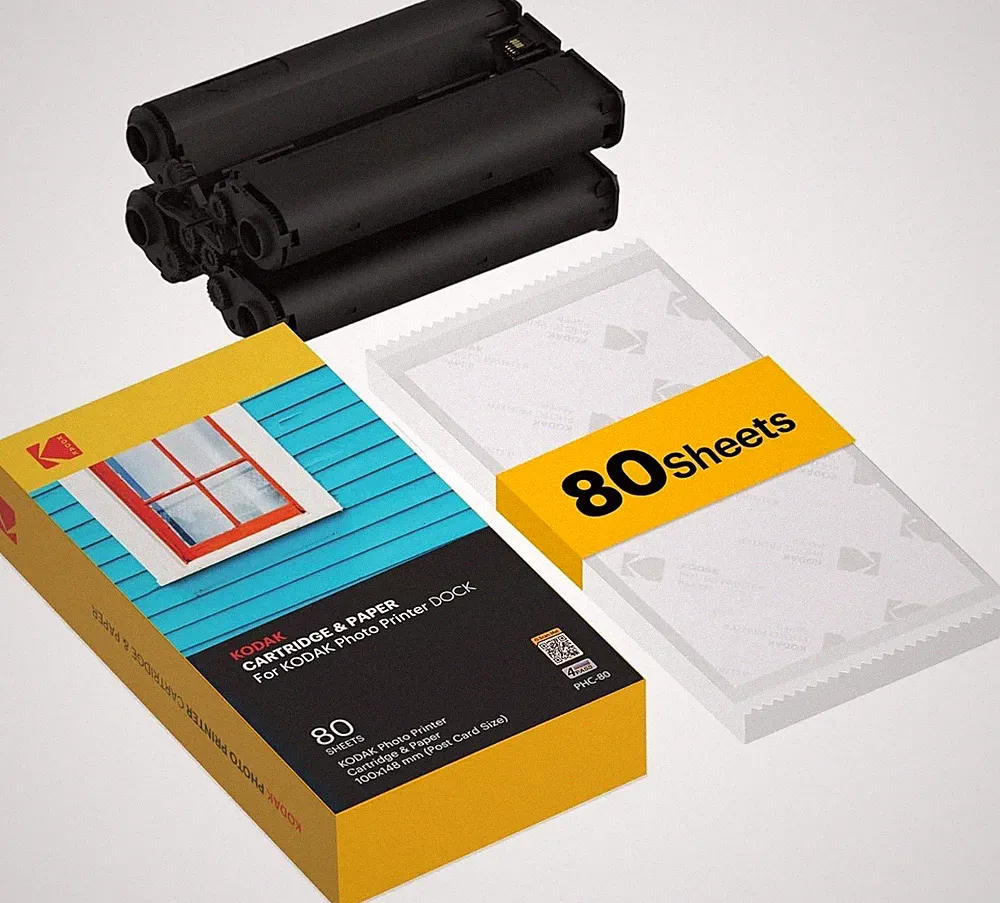 Dock Plus & Dock Photo Printer Cartridge PHC-80 – Cartridge Refill & Photo Paper