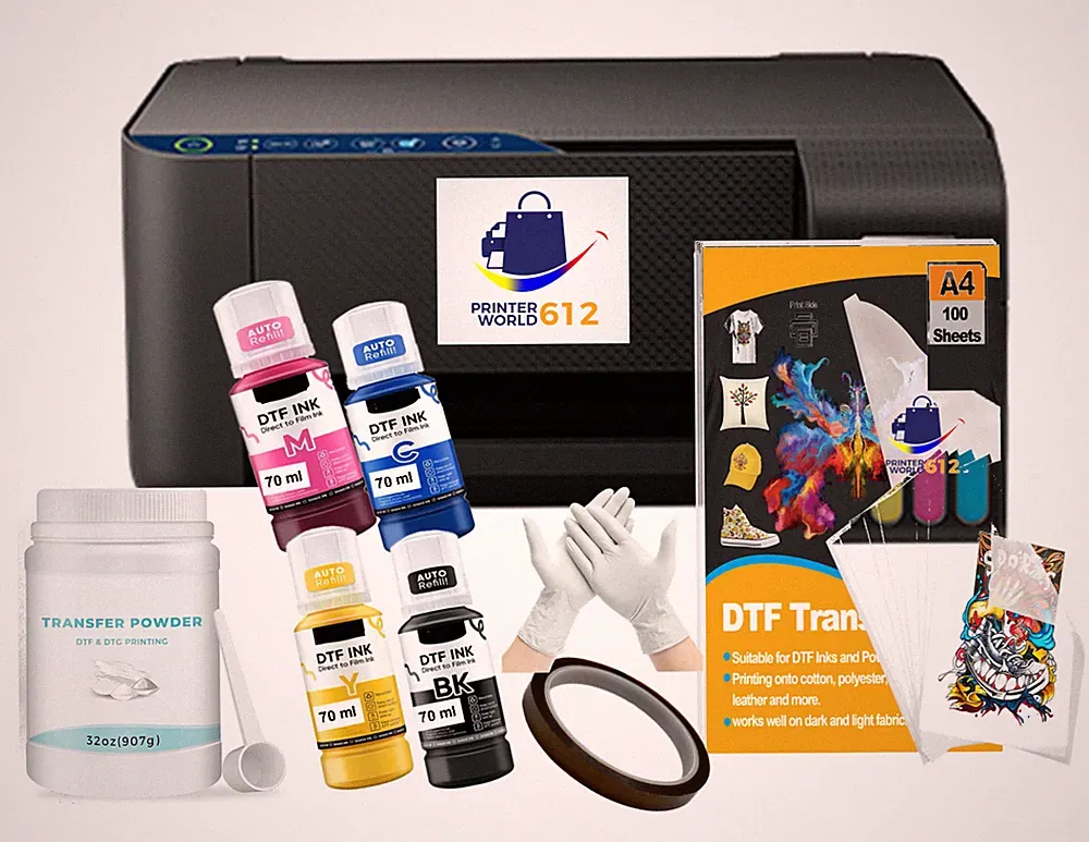 DTF CONVERSION Printer EcoTank ET 2400 Bundle Combo with DTF Ink and Paper