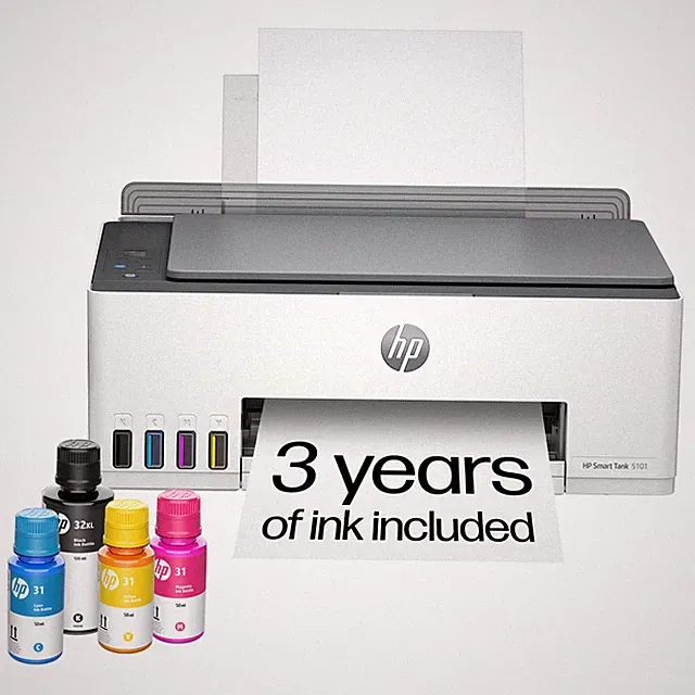 HP - Smart Tank 5101 Wireless AI-Enabled All-in-One Cartridge-Free Supertank...