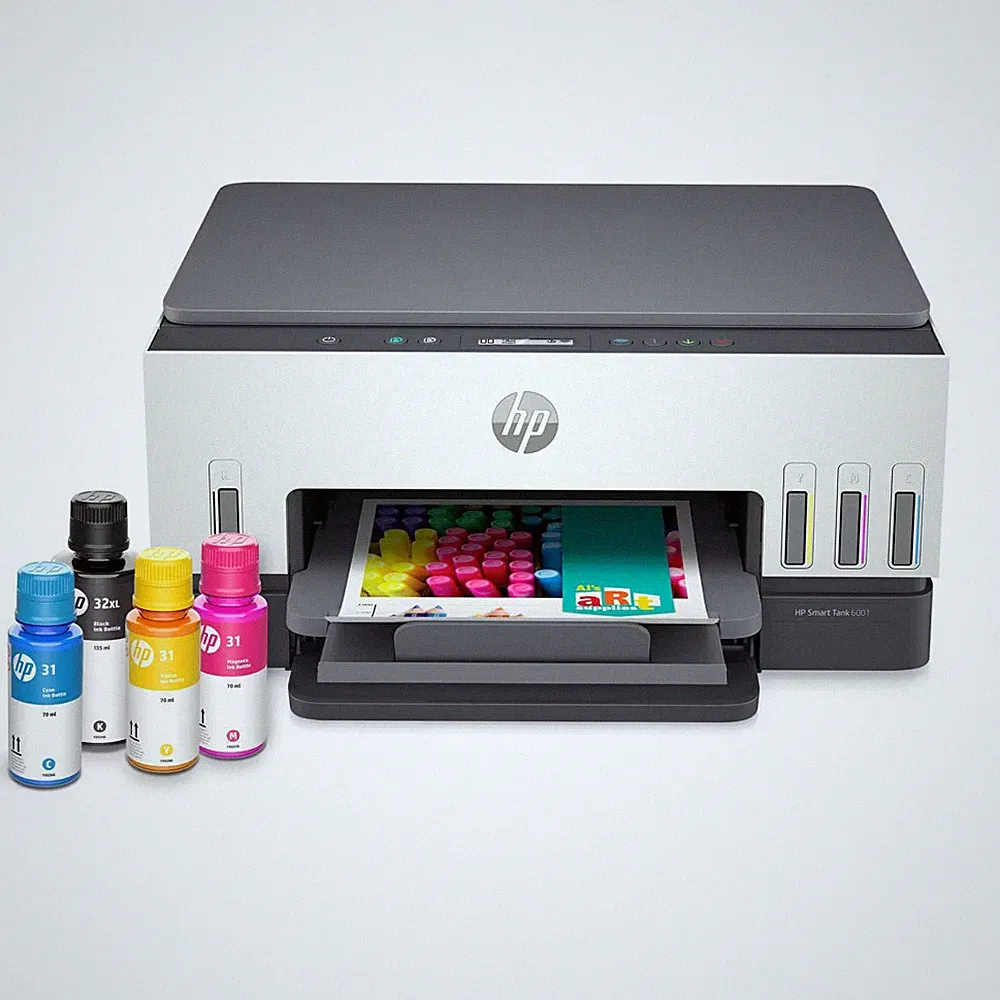 HP Smart Tank 6001 Wireless All-In-One Color Refillable Supertank Printer