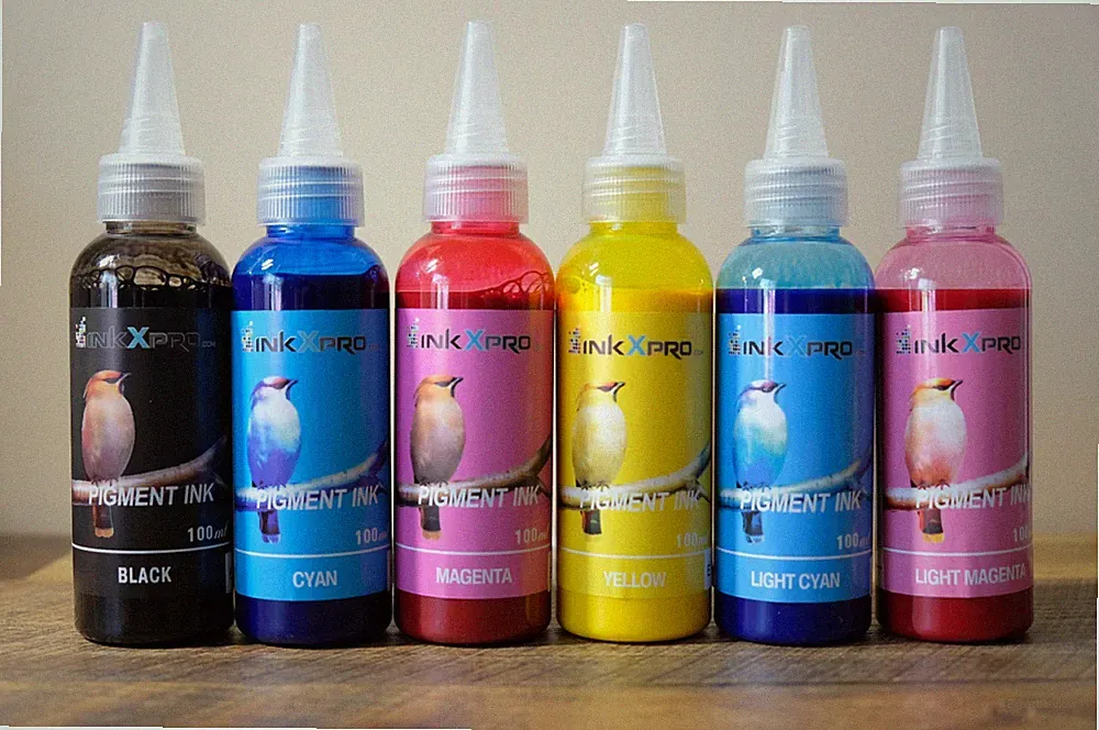 INKXPRO 6X100ml Professional UV/Water resistant Pigment ink for Epson Printers