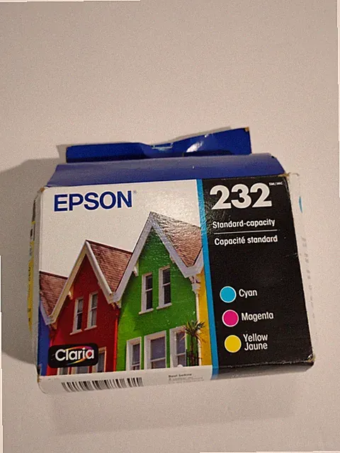 New Genuine Epson 232 Color Cyan Magenta Yellow Ink Cartridges Exp. 05/2028