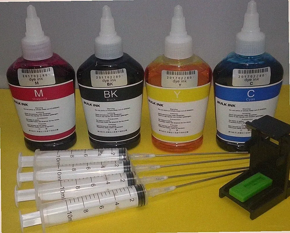 Refill ink bottles for HP + Snap Tool unlock Printhead Inkjet Printer 400ml