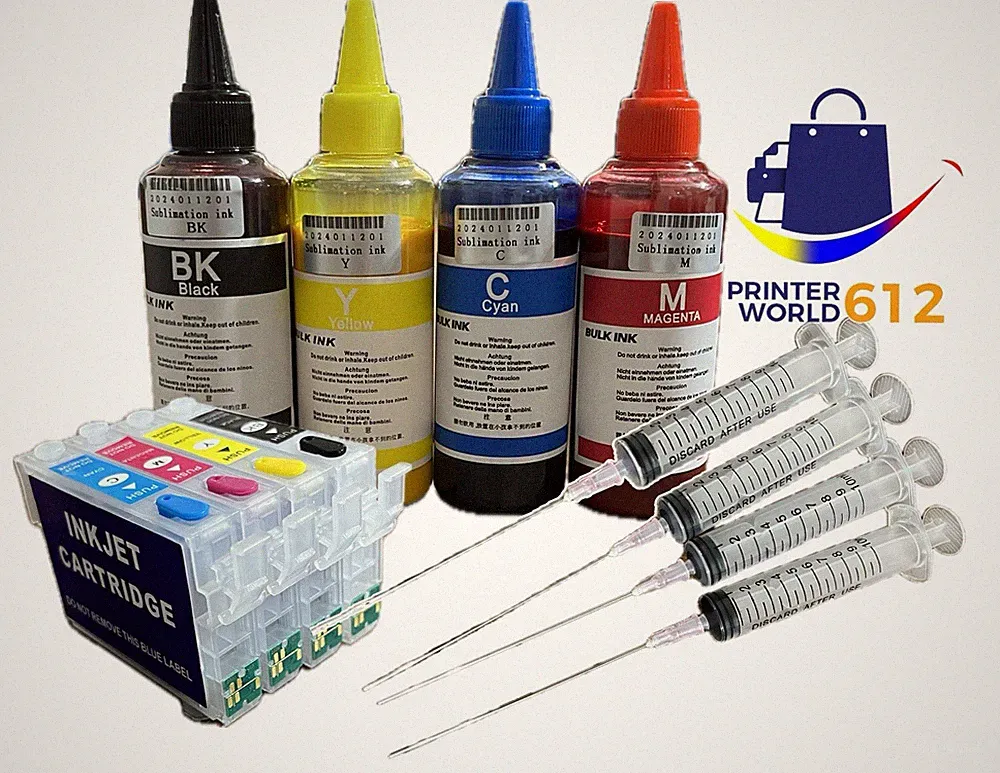 Refillable Cartridge 127+400ml Ink Sublimation compatible with Epson WF3520/3530
