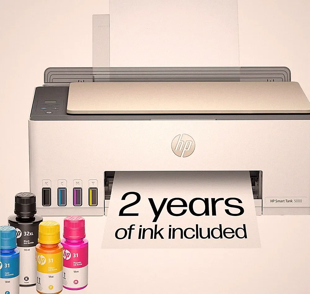 Smart Tank 5000 Wireless All-In-One Ink Tank Printer, Scanner, Copier with 2 Yea