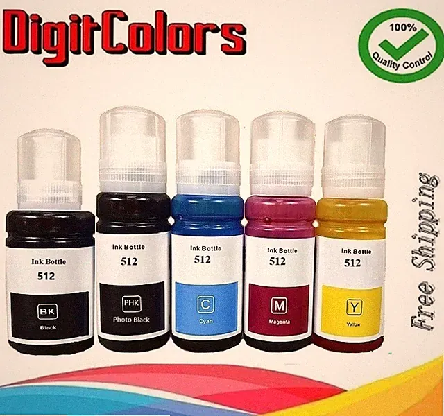 Value Pack 512 T512 refill Ink bottle set for EcoTank ET-7700 ET-7750 printer