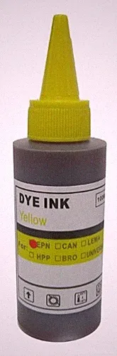 Yellow Bulk Dye Refill Ink 100ml for EPSON